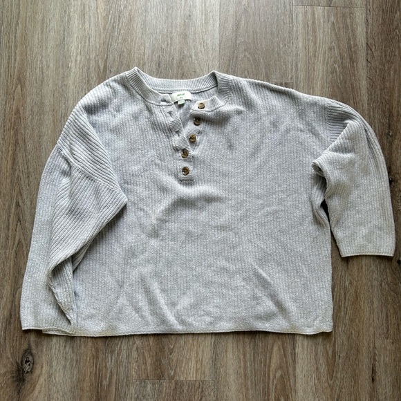 Aerie Half Button Sweater - M - Picture 6 of 6